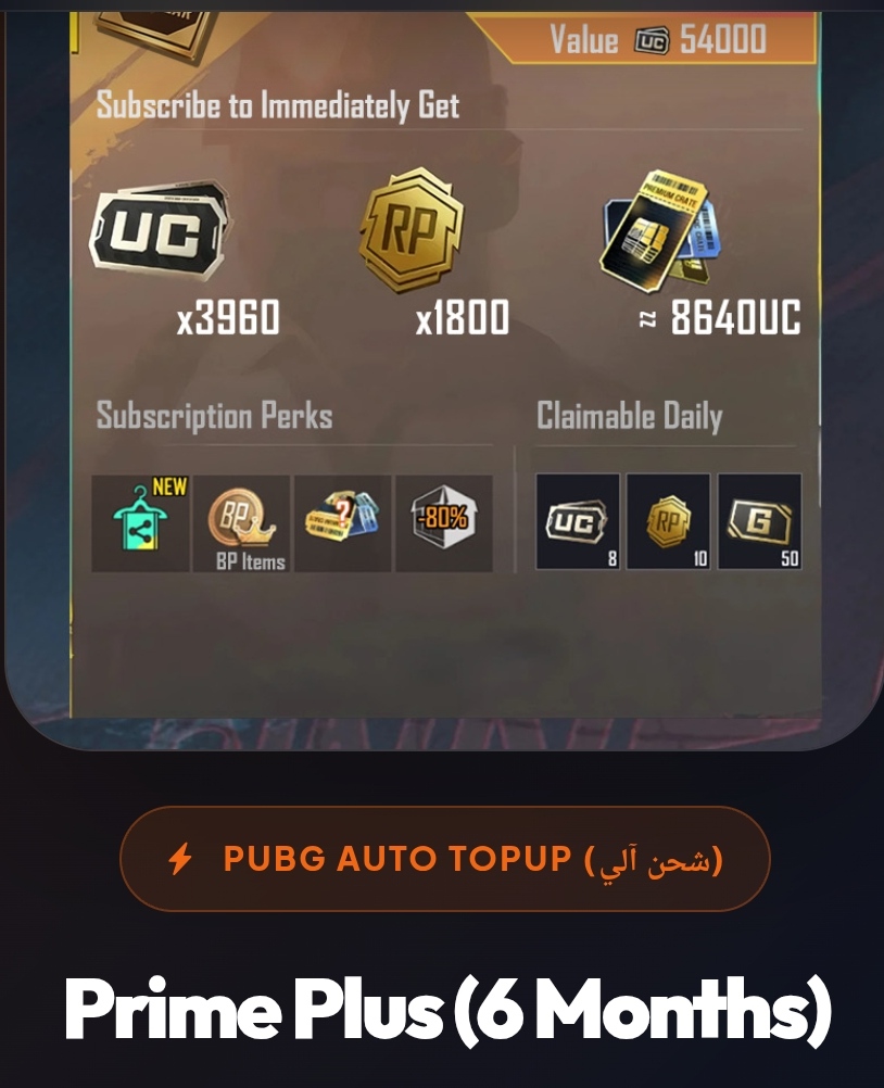 Prime Plus (6 Months)